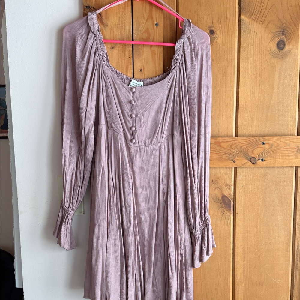Elegant Mauve Midi Dress